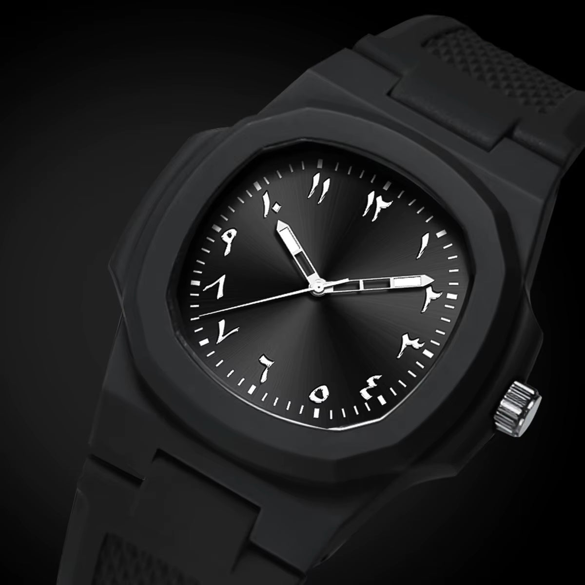 Switchable Watch ✦ Black Arabic Dial