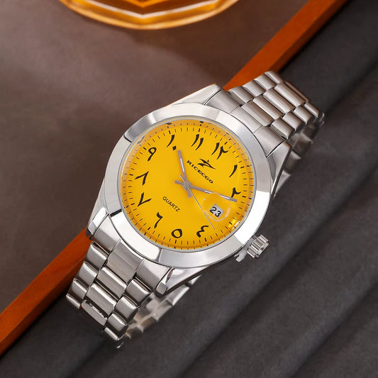 Quartz Watch ✦ Yellow Arabic Dial