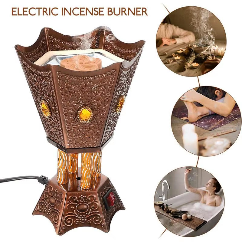 Electric Bakhoor Burner ✦ Gold, Silver & Copper