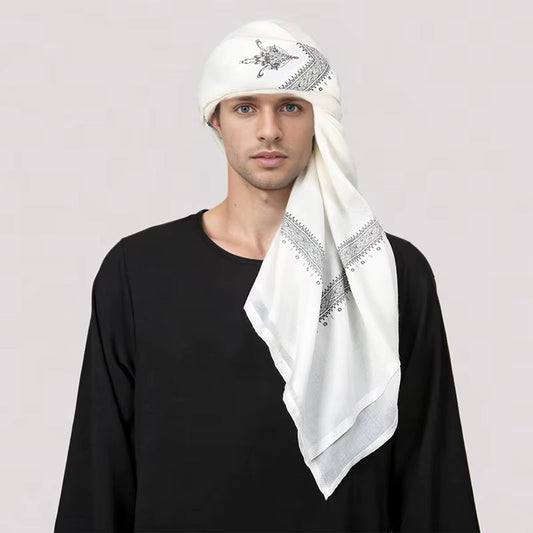 Traditionnal Premium Keffiyah ✦ White & Black