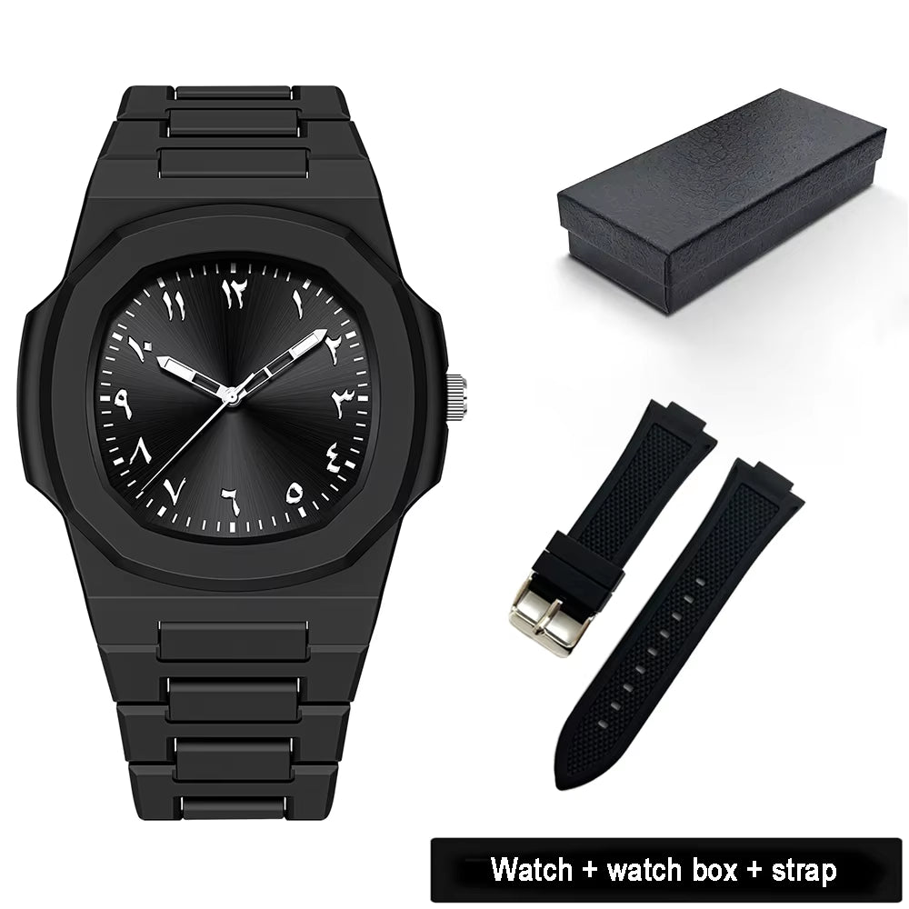 Switchable Watch ✦ Black Arabic Dial