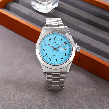 Quartz Watch ✦ Light Blue Arabic Dial