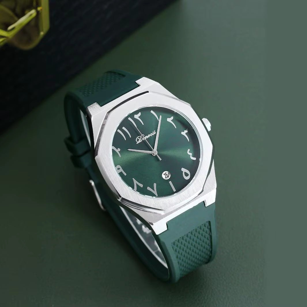 Green Straps Watch ✦ Green Arabic Dial