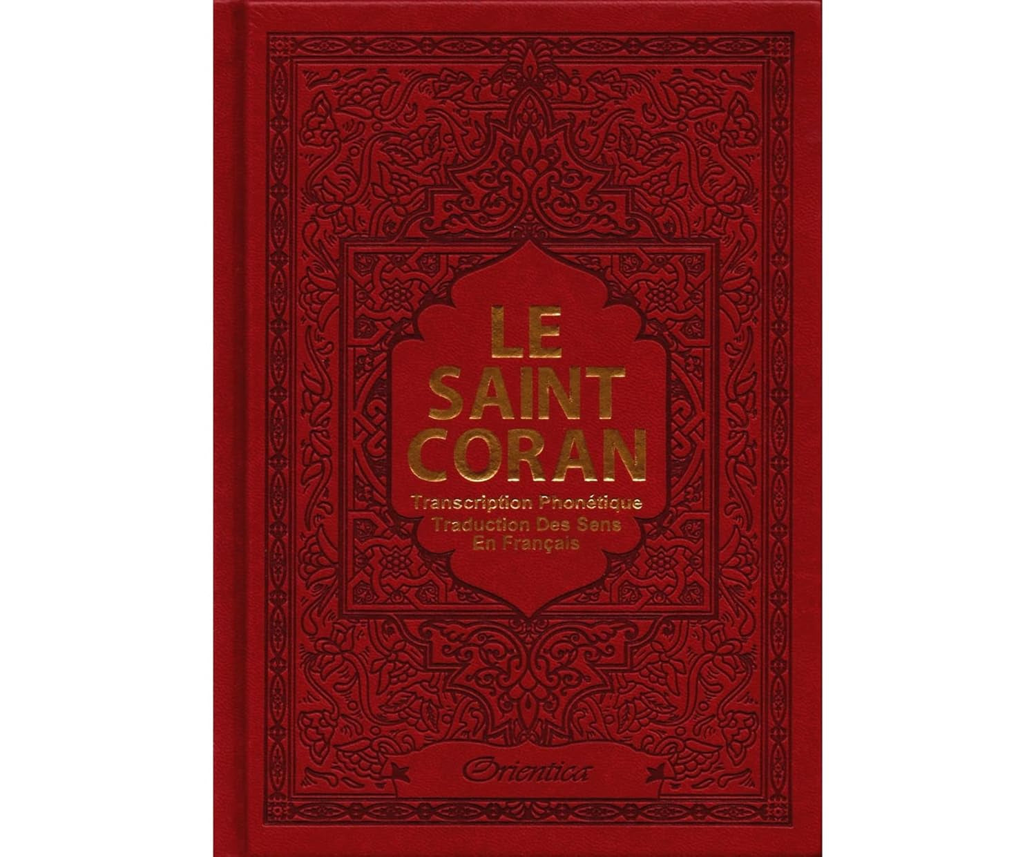 Le Saint Coran (Français/Arabe)  ✦ Couverture Cuir Rouge Doré